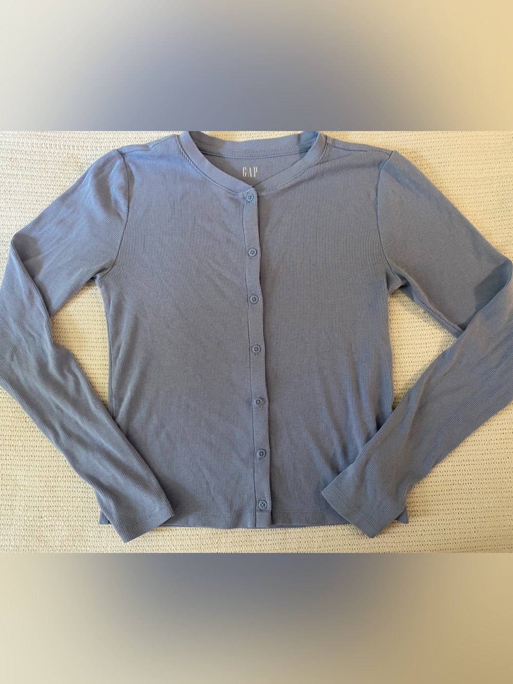Gap Light Blue Button-Front Cardigan